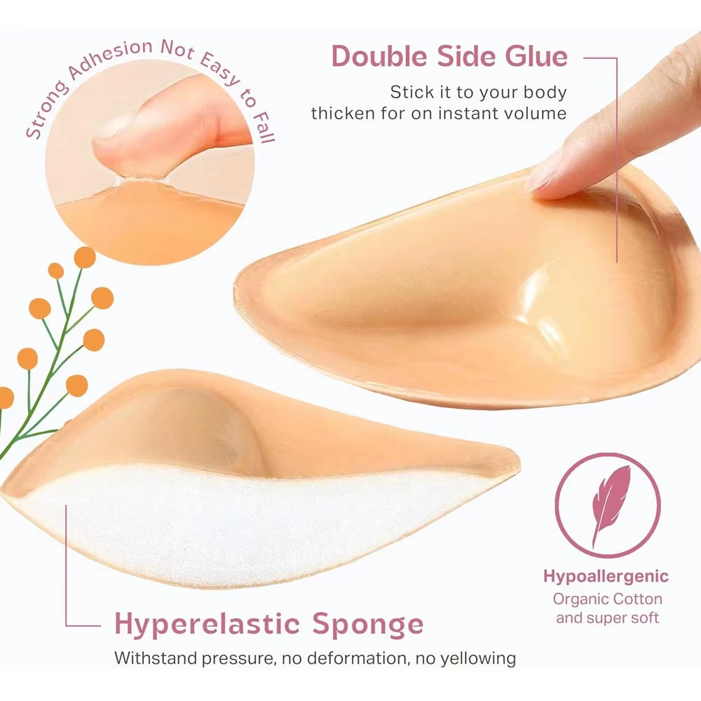 Double Sided Sticky Bra Inserts Instant Lift Breast Pads Push up Reusable Adhesive Bra Pads Cup Enhancer